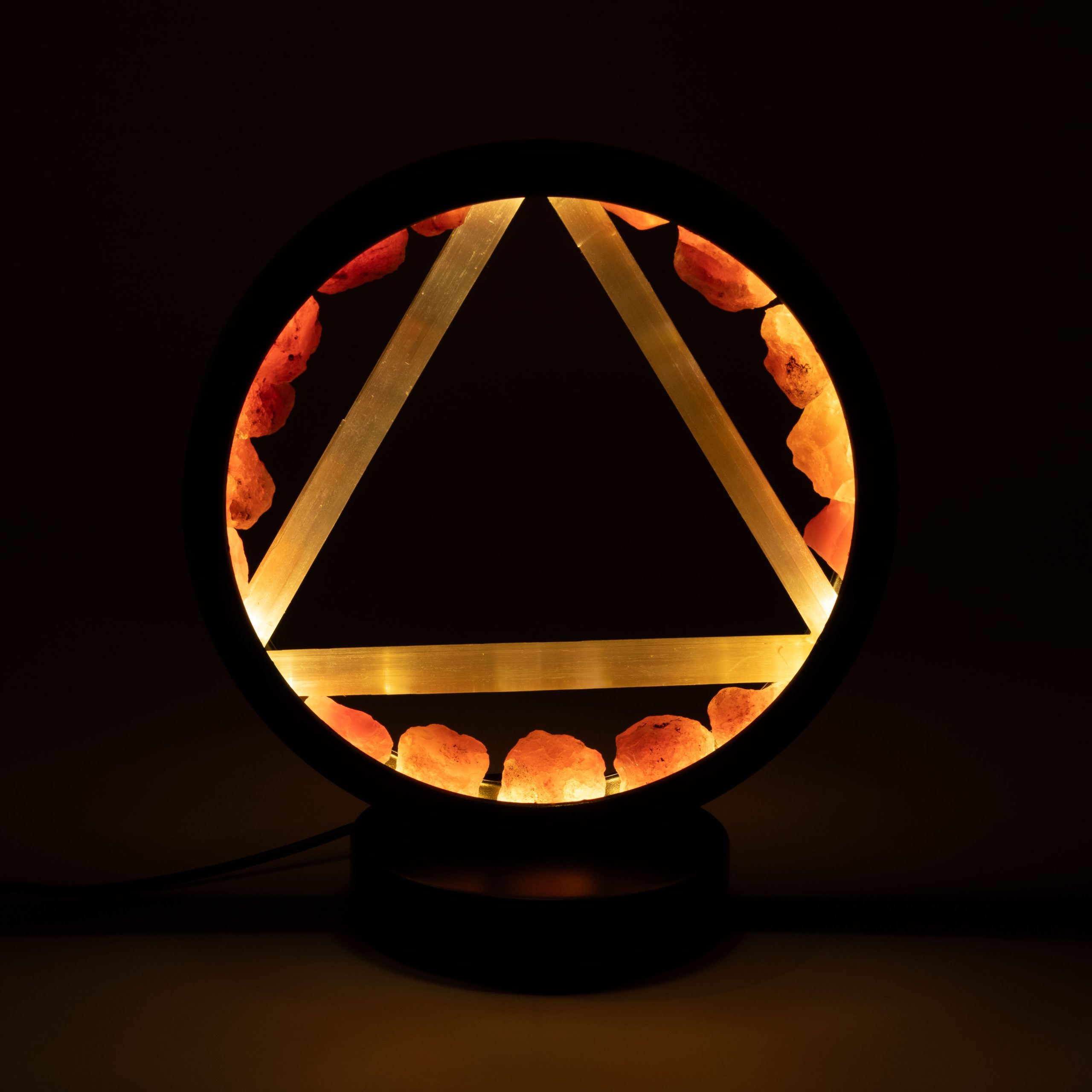 Gemstone Halo Lamp - Fire - Carnelian and Selenite - Image 4