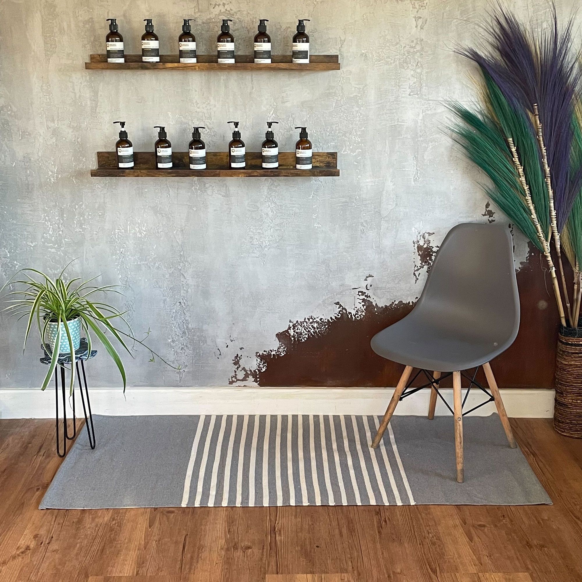 Indian Cotton Rug - 70x170cm - Grey - Image 3