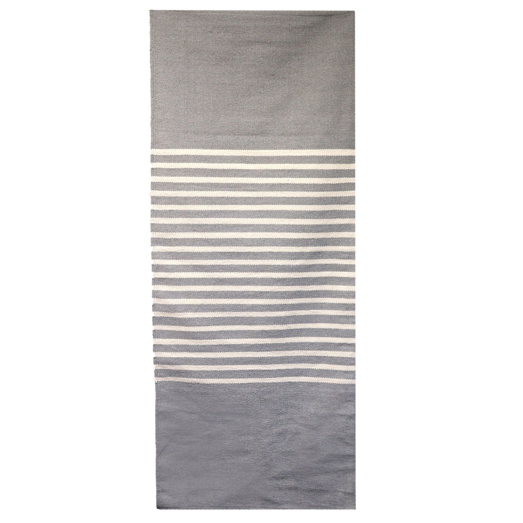 Indian Cotton Rug - 70x170cm - Grey - Image 7