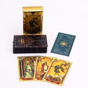 Blue and Gold Foil Tarot Card Set - All Seeing Eye - with booklet