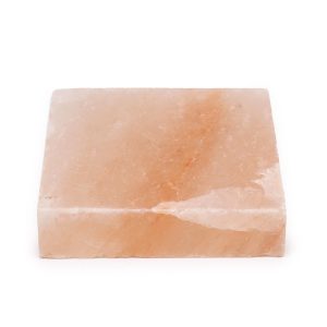 Himalayan Salt Cooking Plate - Square - 20x20x5cm decorative item.