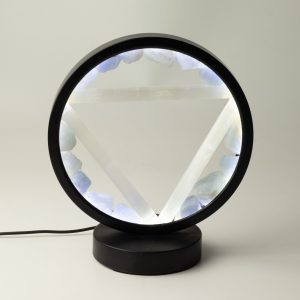 Gemstone Halo Lamp - Water - Aquamarine and Selenite