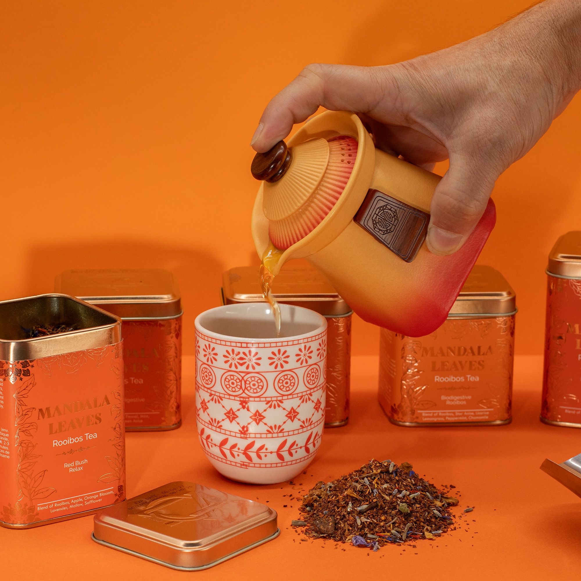 Decorative 50g Rooibos Eco Great Wall of China Tea in Tin - Image 3