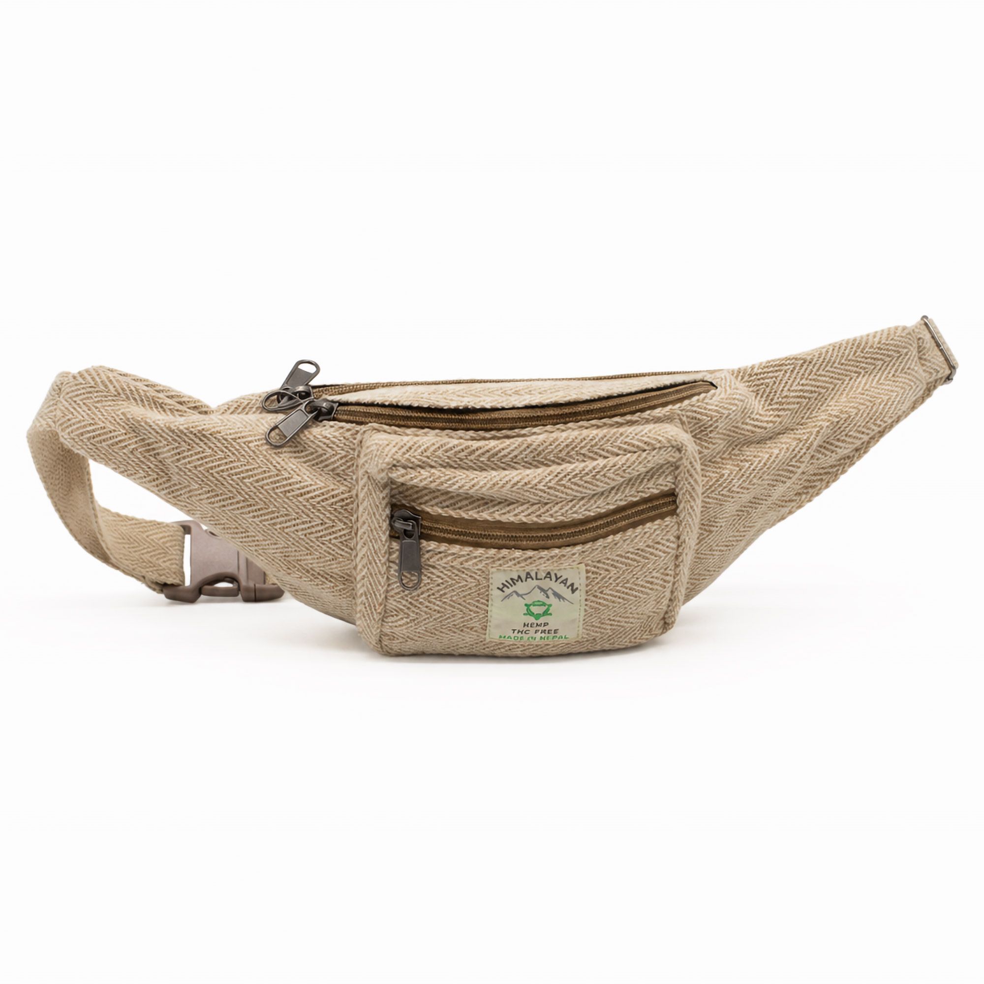 Cotton Hemp Style Belt (or Fanny) Bag - Natural - Image 2