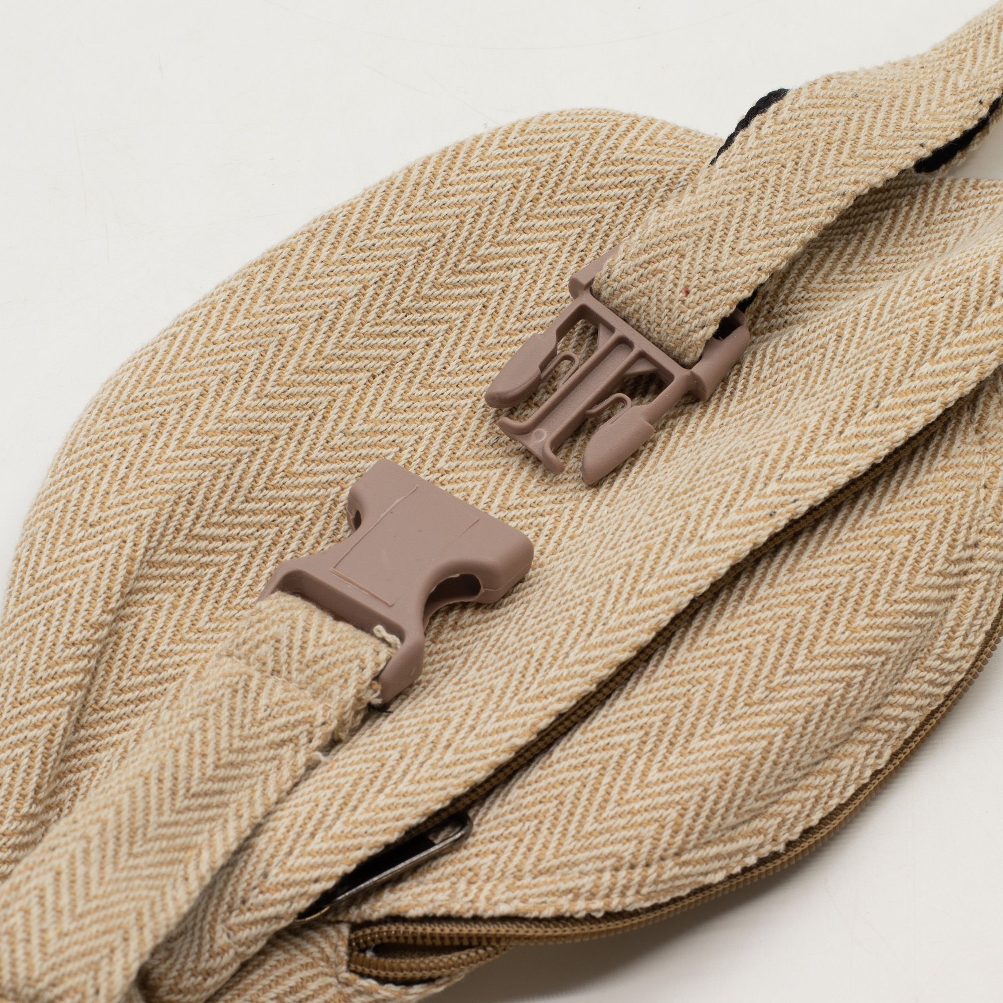 Cotton Hemp Style Belt (or Fanny) Bag - Natural - Image 5