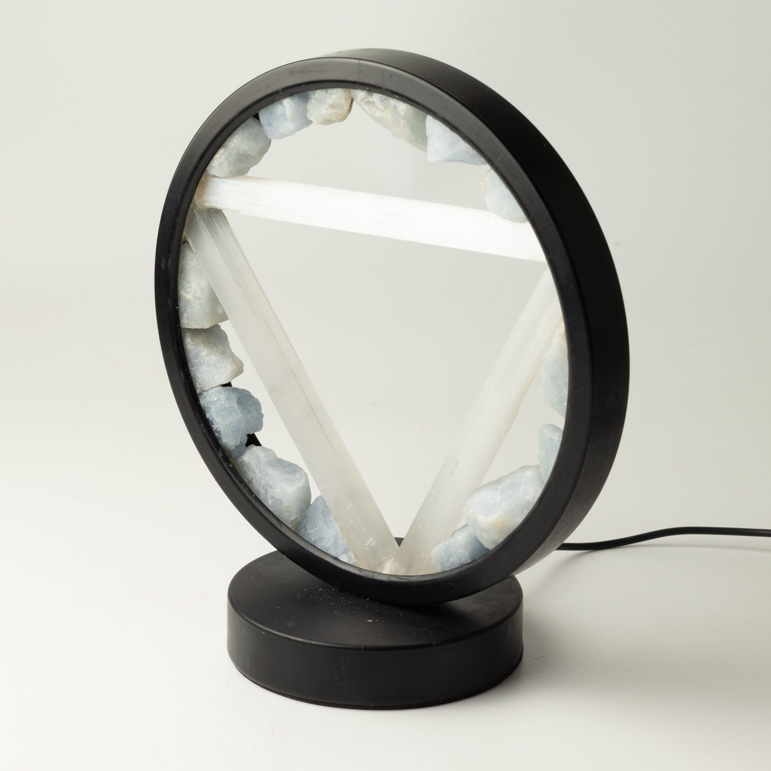 Gemstone Halo Lamp - Water - Aquamarine and Selenite - Image 5