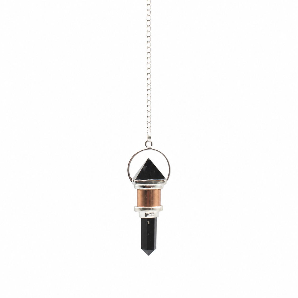 The Night Watcher- Combo Piece Copper Pendulum - Obsidian
