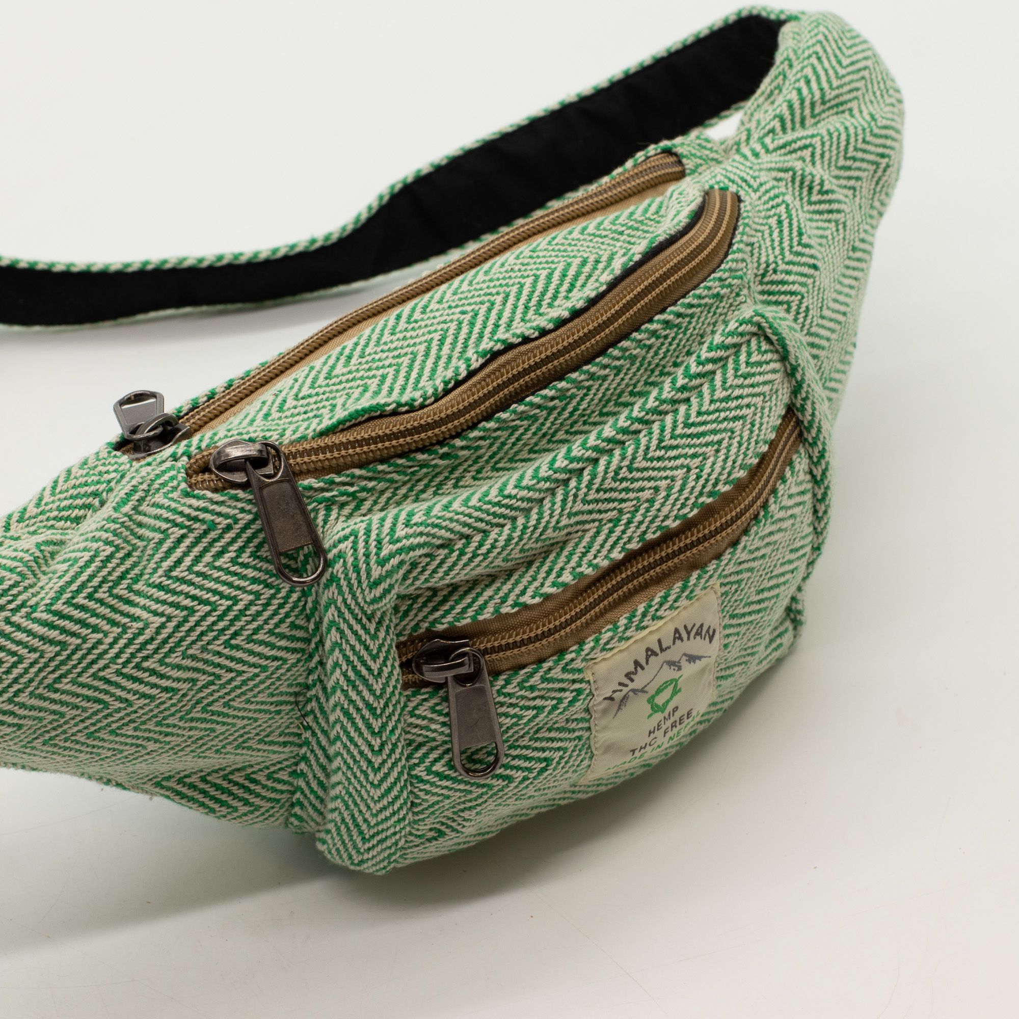 Cotton Hemp Style Belt (or Fanny) Bag - Sage - Image 2
