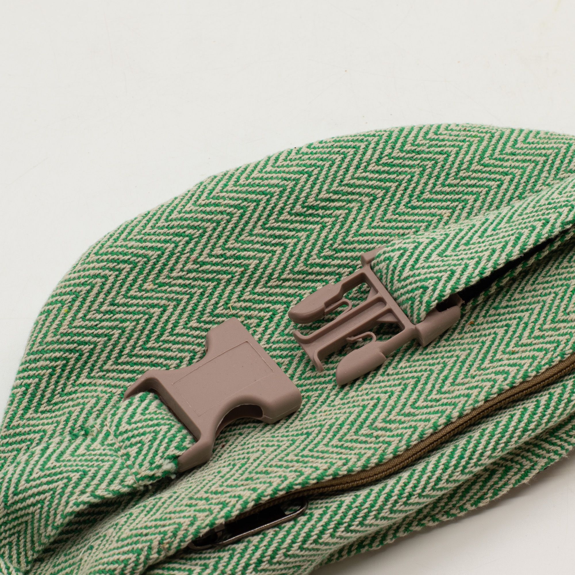 Cotton Hemp Style Belt (or Fanny) Bag - Sage - Image 6