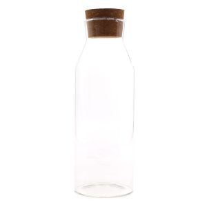 Decorative and useful Cottage Cork Glass Jar - Clear - 25cm
