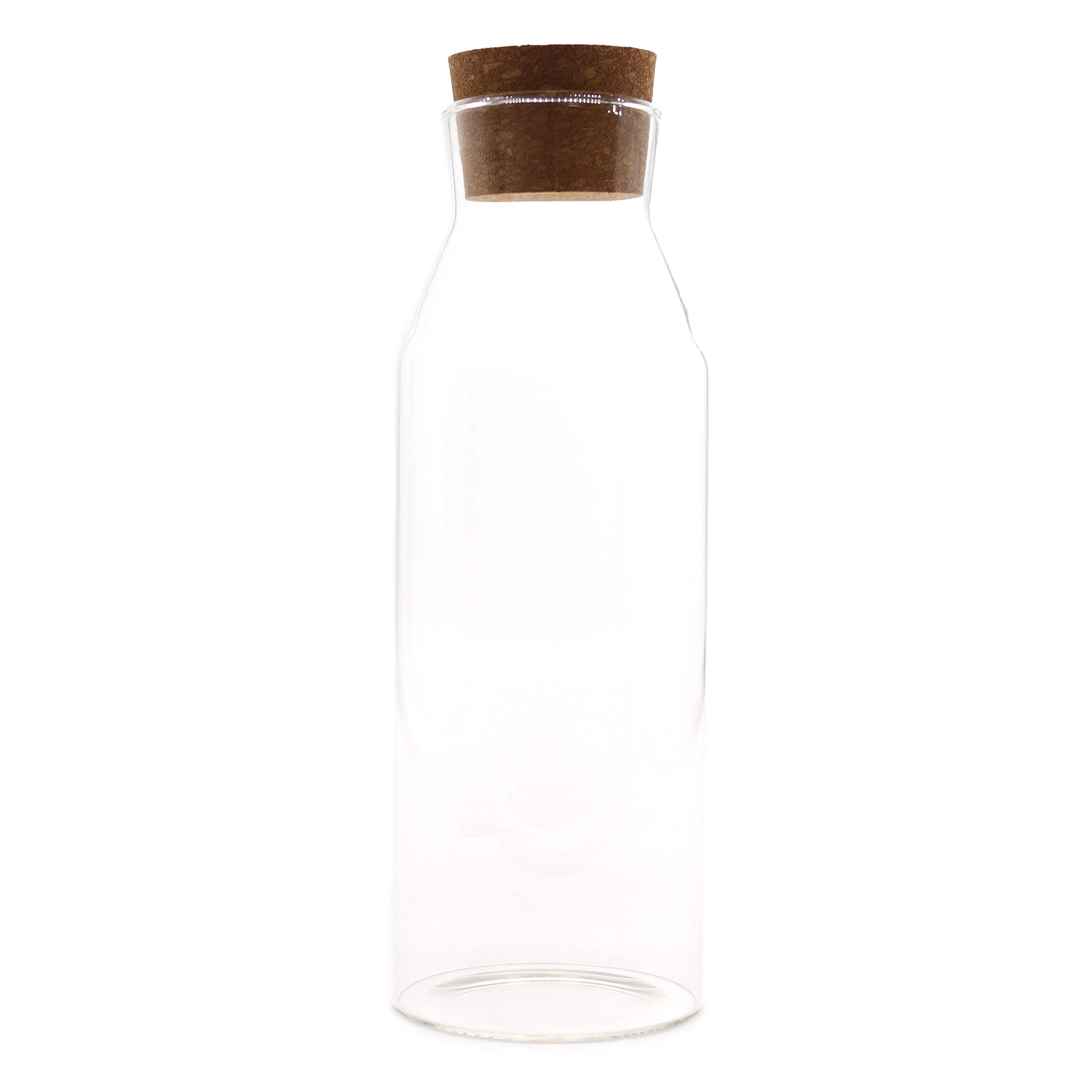 Decorative and useful Cottage Cork Glass Jar - Clear - 25cm