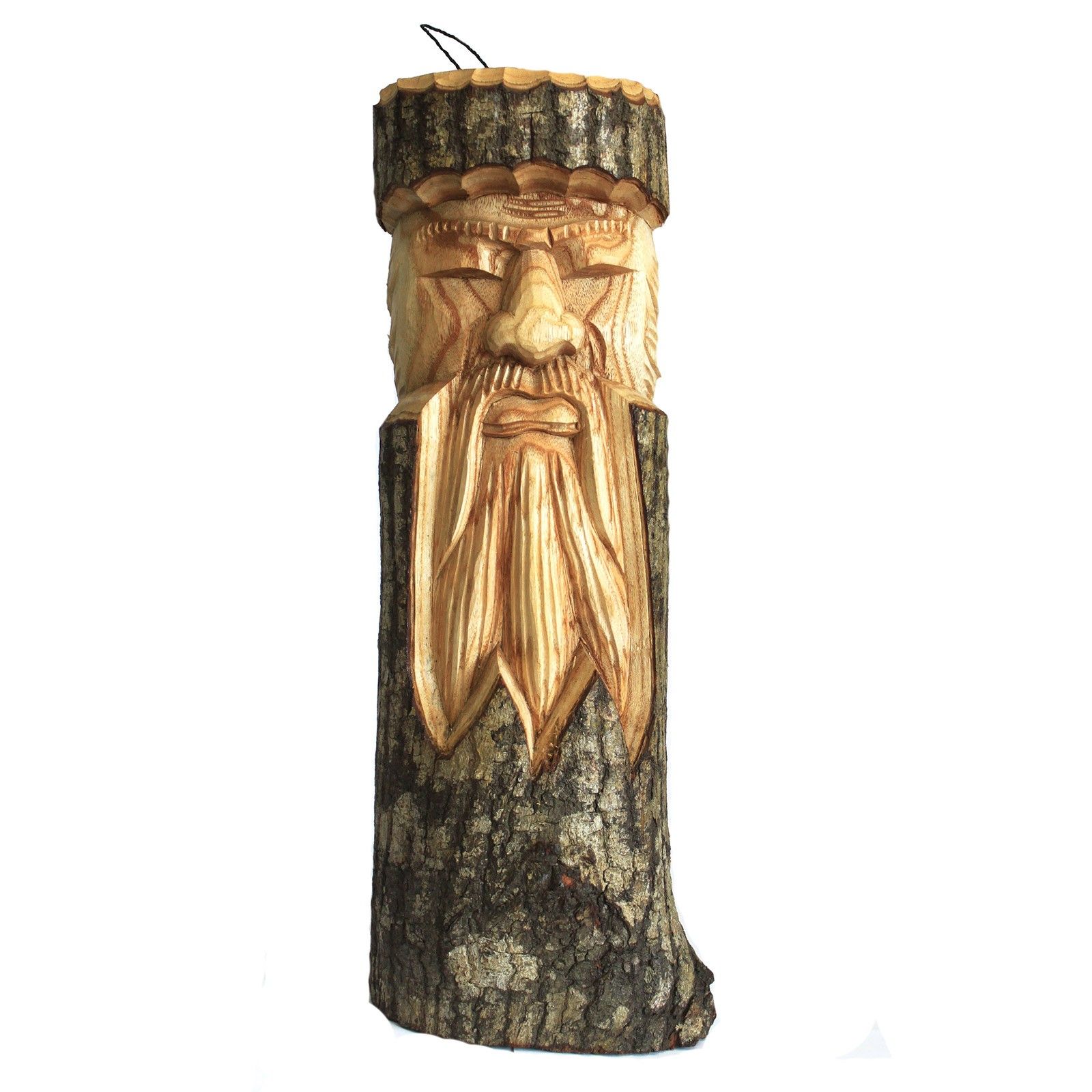 Carved Wooden Old Man Tree Wall Plaque 50x13x6cm - Image 2
