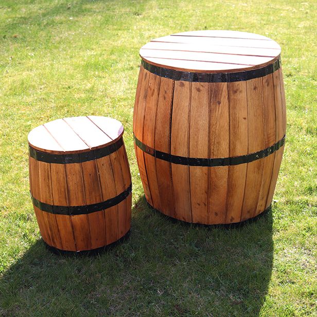 Beer Barrel Table – Natural Wood 60 x 48.5 cm - Image 3