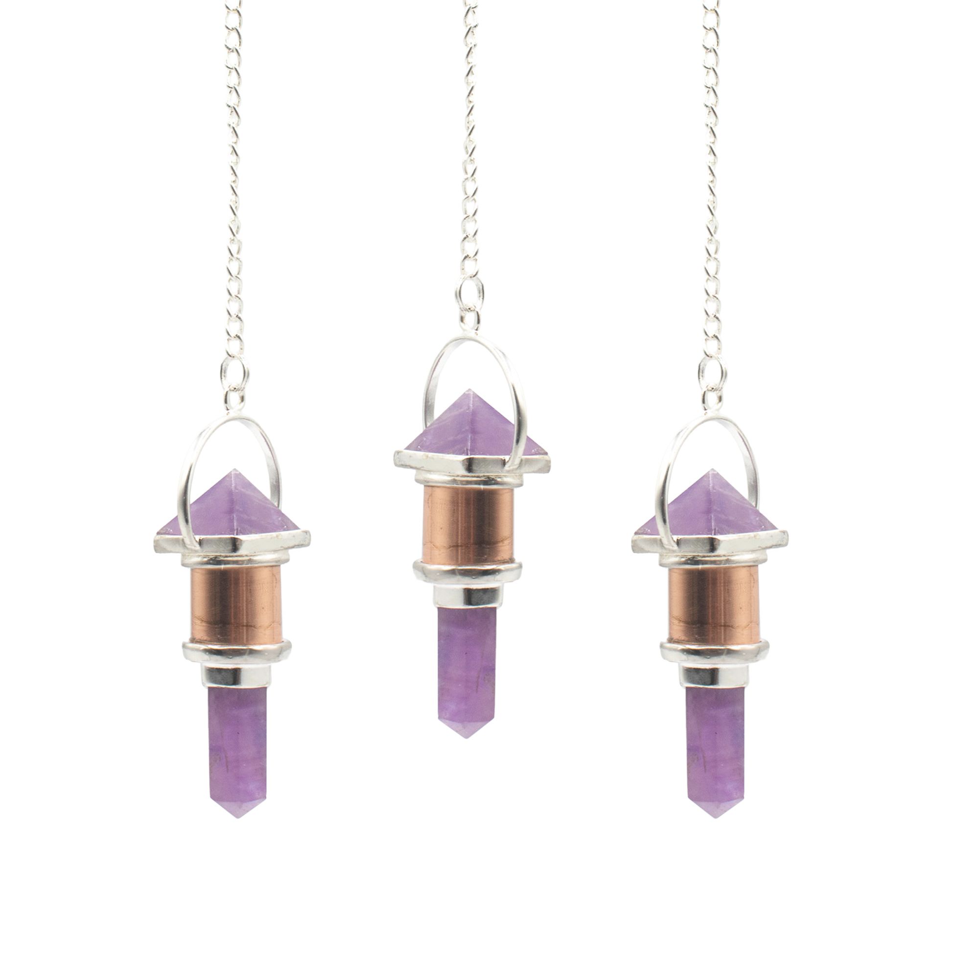 The Violet Engine- Combo Piece Copper Pendulum - Amethyst - Image 2