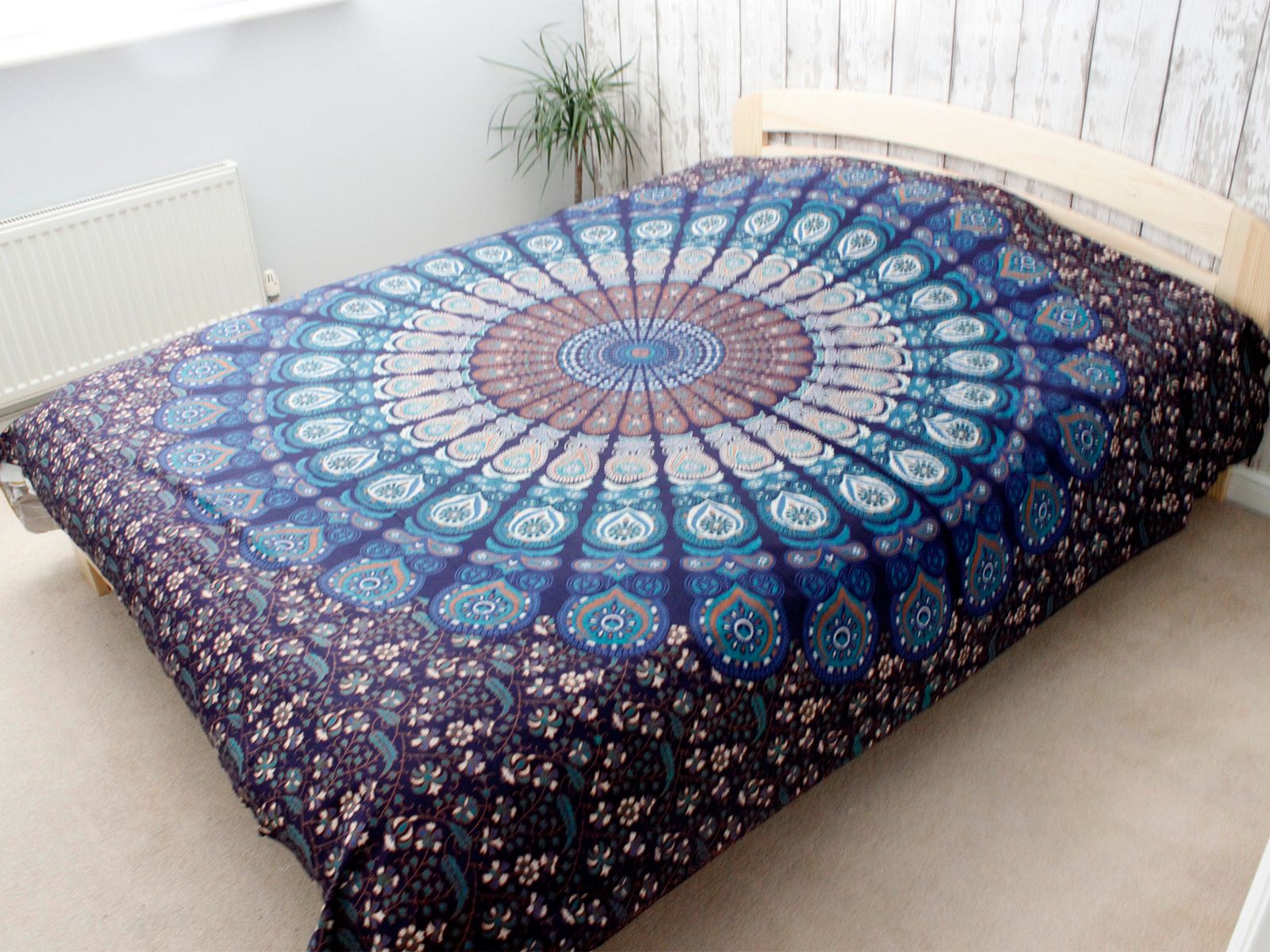 Double Cotton Bedspread + Wall Hanging - Classic Mandala - Image 3