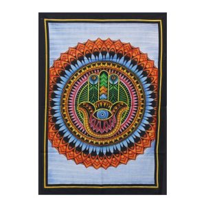 Hand brushed Cotton Wall Art - Hamsa