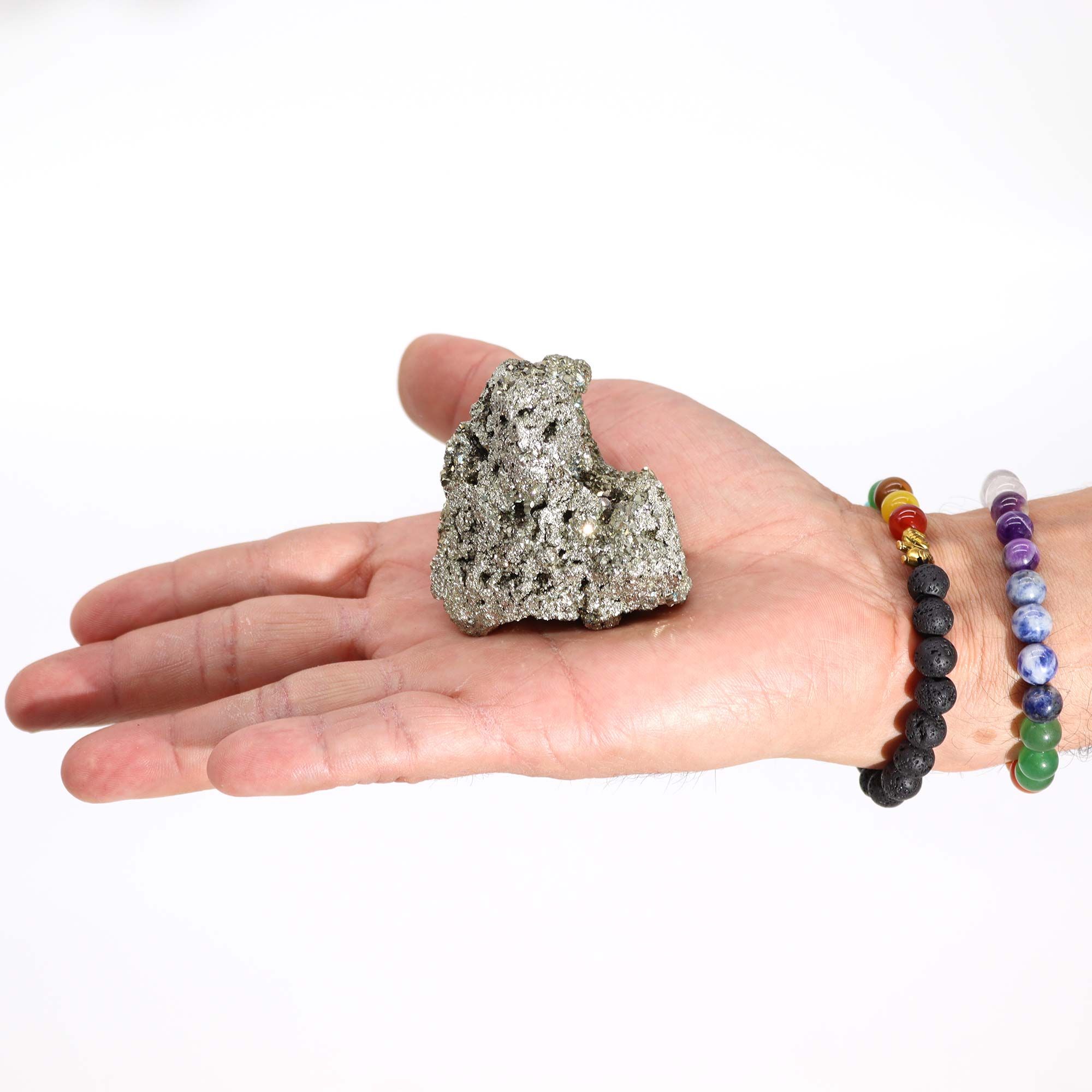 Peruvian Pyrite - First Grade Large Size (approx. 100-135gm 55-65mm) - Image 3