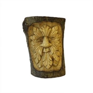 Carved Wall Plaque Small Green Man 16x11x5cm