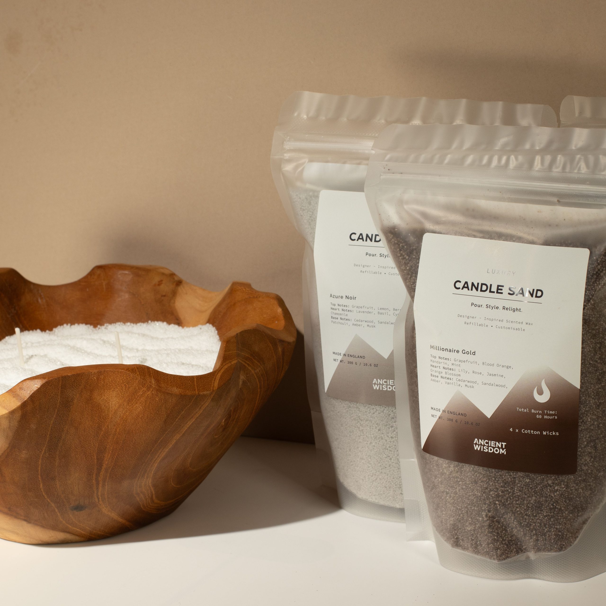 Unfragranced Candle Sand - White - 300g - Image 7