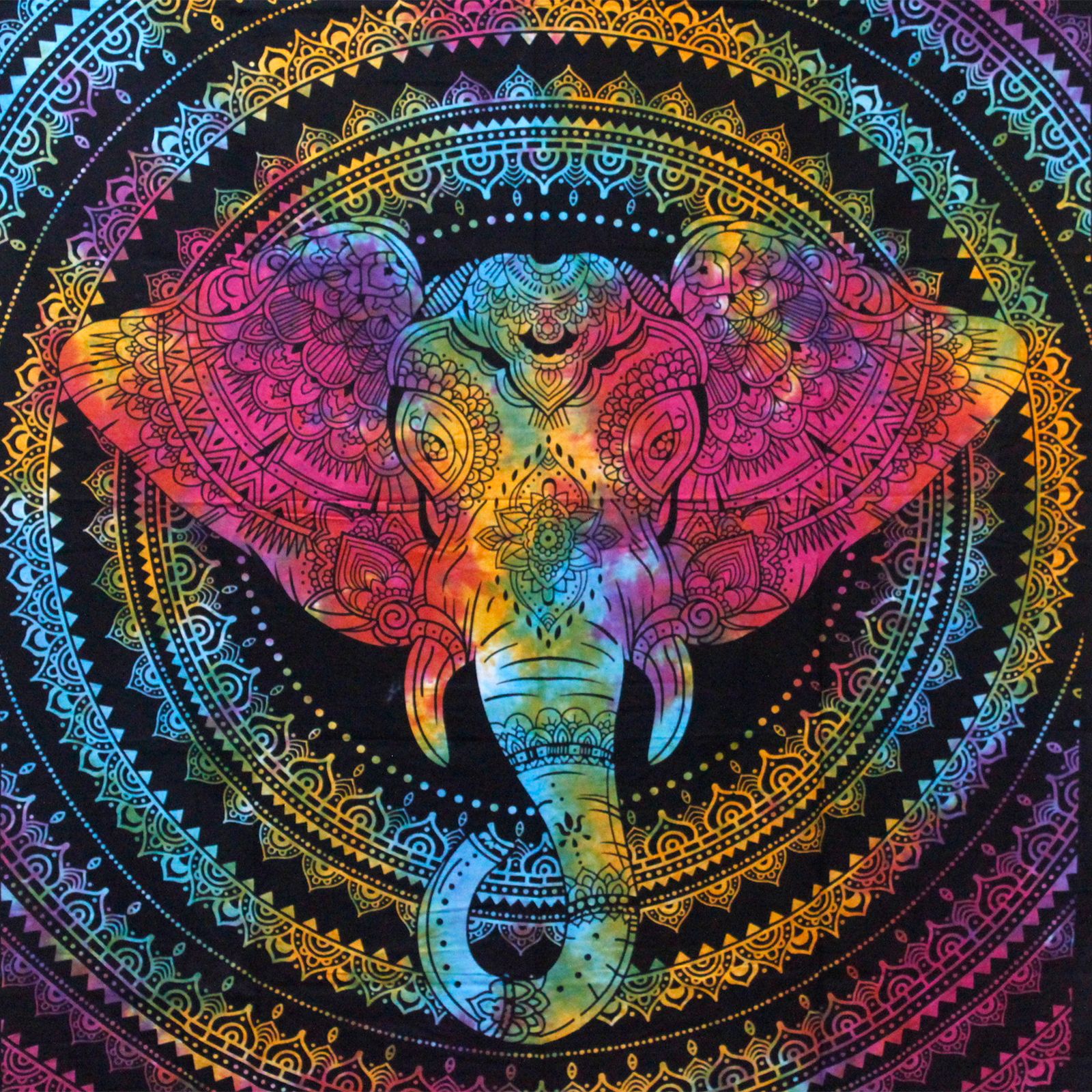 Double Cotton Bedspread + Wall Hanging - Elephant Head - Image 4