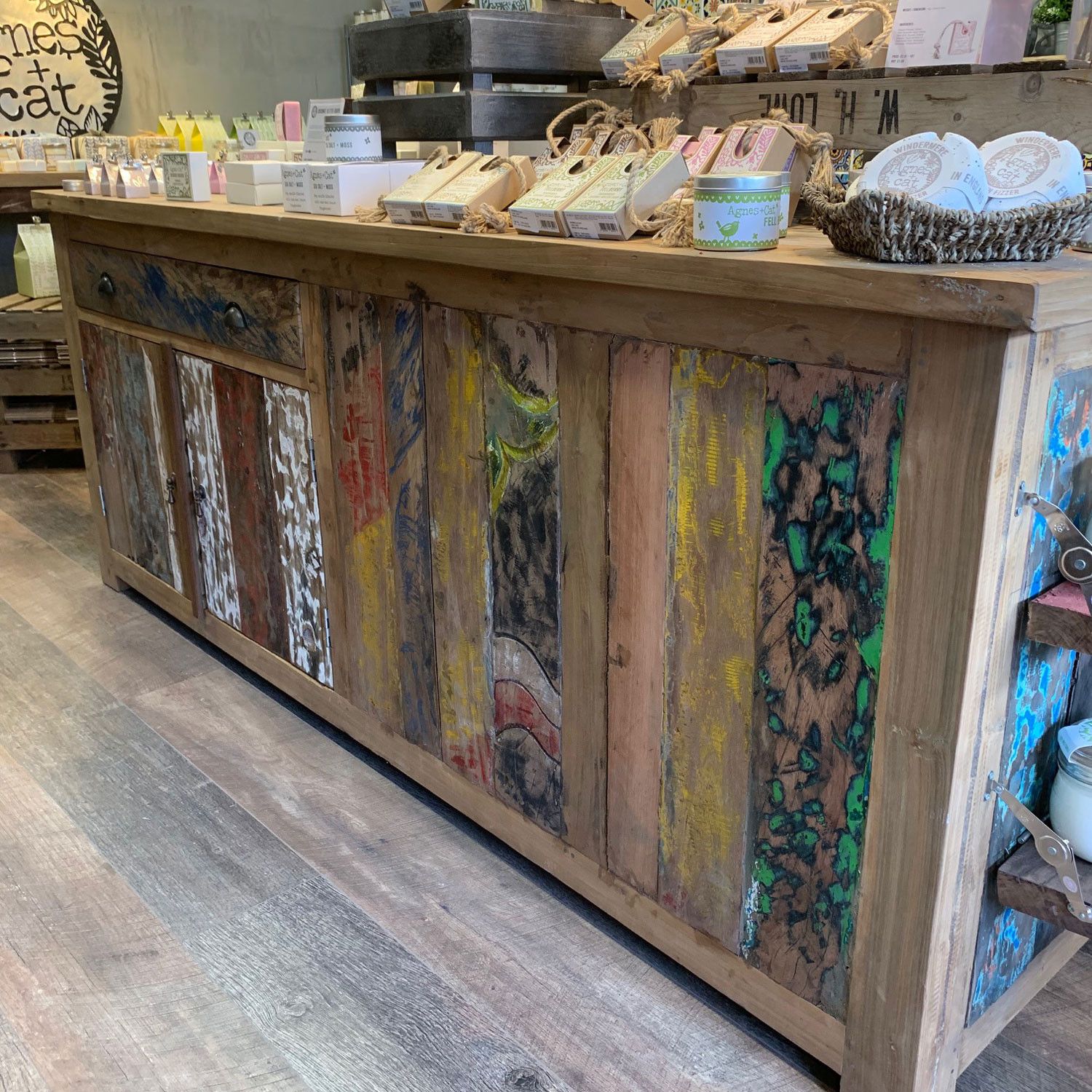 Large Wooden Centre Display Table 207 x 97 x 80cm - Image 4