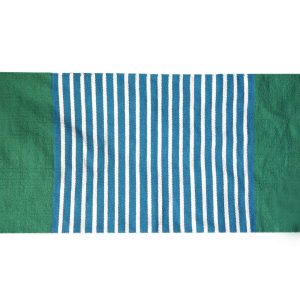 Indian Cotton Rug - 70x170cm - Blue/ Green