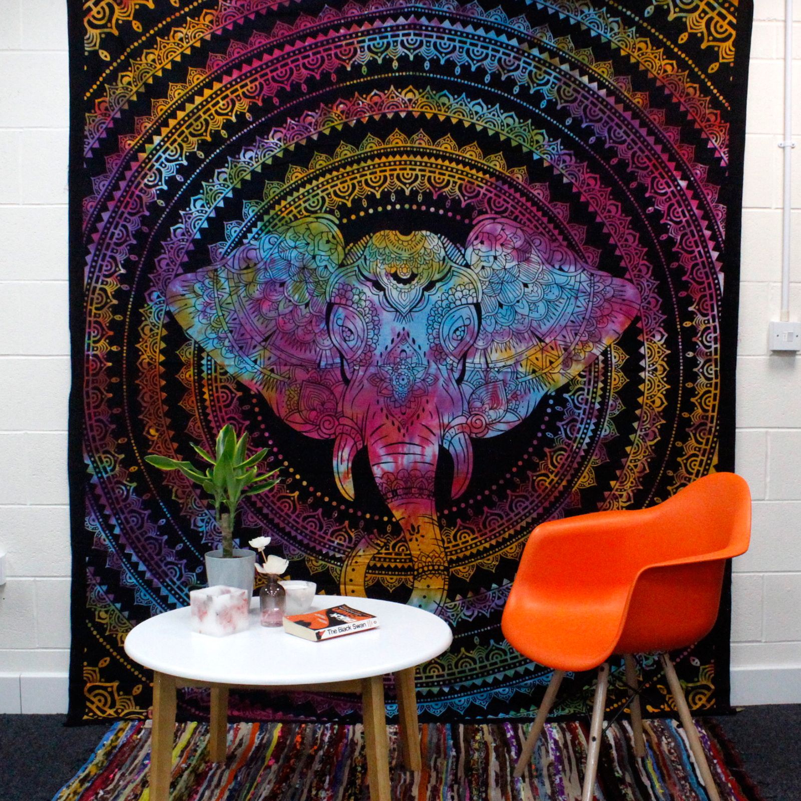Double Cotton Bedspread + Wall Hanging - Elephant Head - Image 2