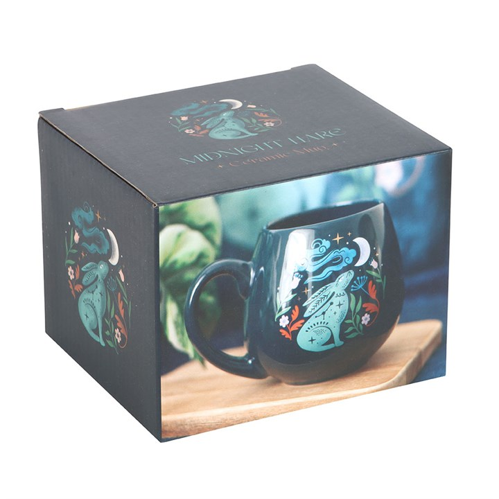 Midnight Hare Ceramic Rounded Mug - Image 5