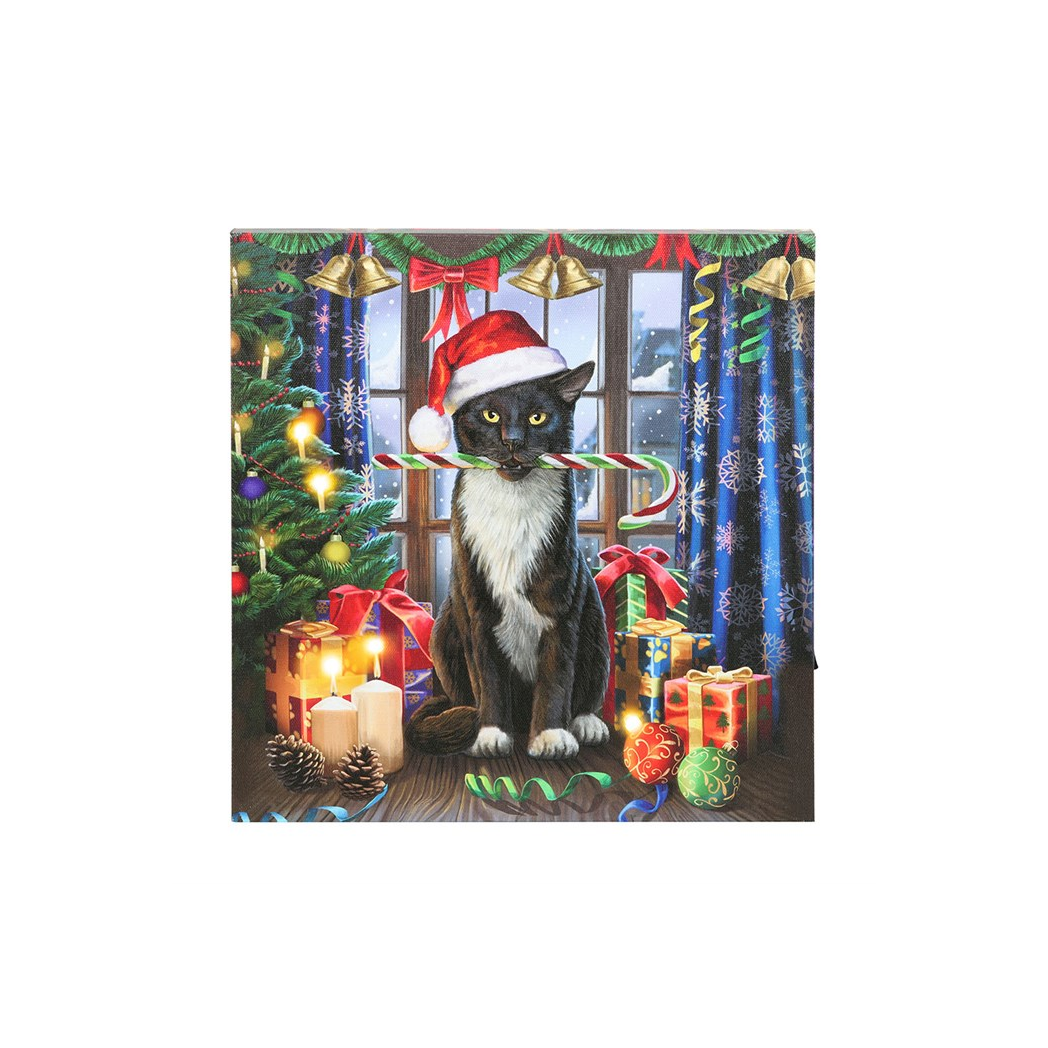 Christmas Krampuss Light Up LED Canvas Plaque by Lisa Parker
