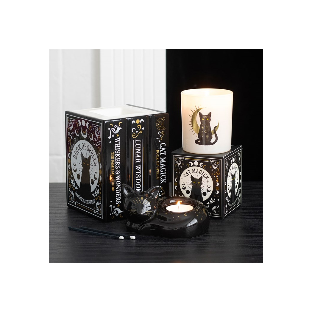 Black Cat Book of Spells Oil Burner and Wax Warmer - Image 5