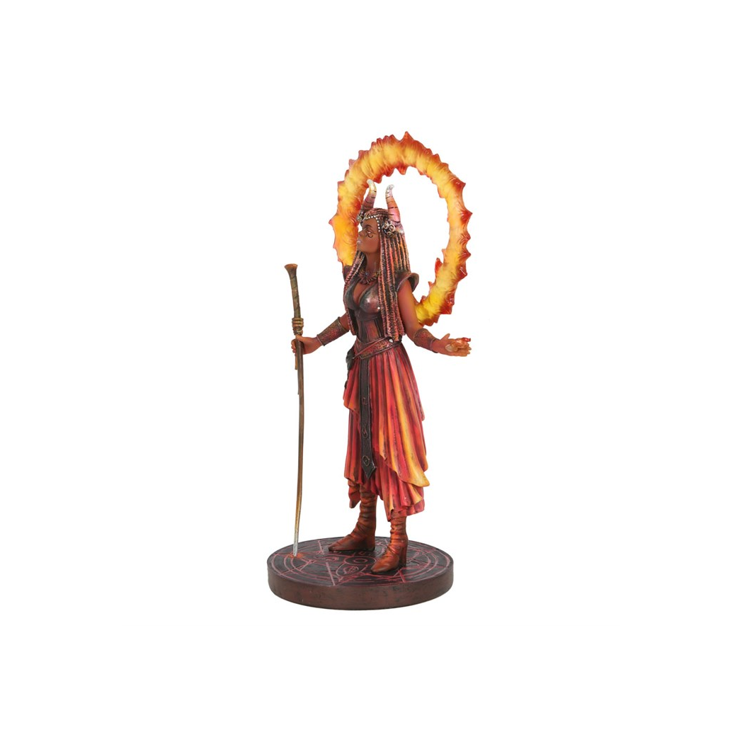 Spectacular Fire Elemental Sorceress Figurine by Anne Stokes - Image 6