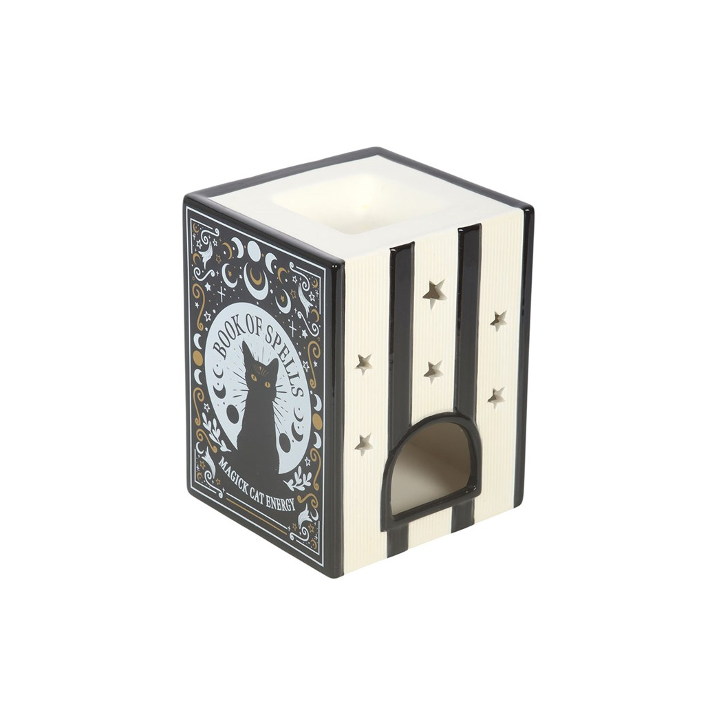 Black Cat Book of Spells Oil Burner and Wax Warmer - Image 4