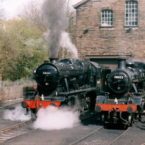 Steam Locomotives at Haworth 1998, photo print, various sizes. Keighley and Worth valley Railway. Glossy Photo Borderless. Exclusive photos by G Whittaker MA.