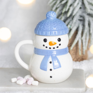 Fun Winter Snowman Lidded Mug