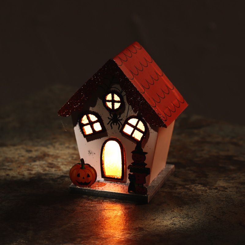 Spooky Spider Pumpkin House Halloween LED Decoration - Image 6