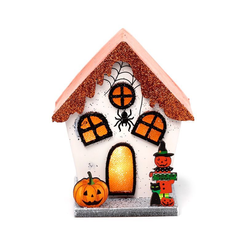 Spooky Spider Pumpkin House Halloween LED Decoration - Image 5